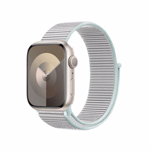 Crong Nylon Sport siksniņa Apple Watch 38 / 40 / 41 mm un 42 mm (Series 10 / 11) modeļiem, pasteļpelēka