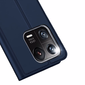 Dux Ducis Skin Pro viedtālruņa apvalks Xiaomi 13 Pro ar kartes turētāju un statīvu zils