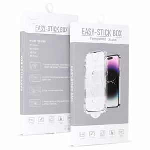 Aizsargstikls pilno līmes Easy-Stick Box paredzēts IPHONE 16 melns