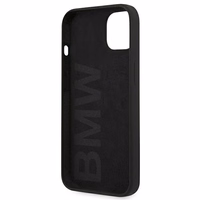 BMW Silicone Signature viedtālruņa apvalks iPhone 13 mini - melns