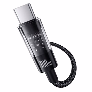 Baseus Gem USB-A uz USB-C ātras uzlādes kabelis 2 m, 100W, melns