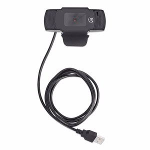 Manhattan USB tīmekļa kamera, 2 megapikseļi, 1080p Full HD, USB-A, integrēts mikrofons, regulējams stiprinājums, 30 kadri sekundē, melna, triju gadu garantija