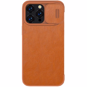 Чехол Nillkin Qin Pro Leather Apple iPhone 14 Pro Max коричневый
