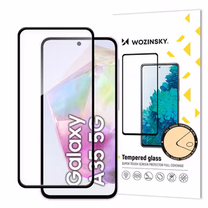 Wozinsky pilnībā līmēts rūdītais stikls Samsung Galaxy A35 ar melnu rāmi