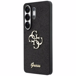 Guess maciņš Fixed Glitter Big 4G Metal Logo for Samsung Galaxy S26 Ultra melns