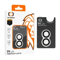 Rūdītais stikls Tel Protect Titanium objektīva 99% AR Aramid sērija kamerai Iphone 16/16 Plus (2 gab.)
