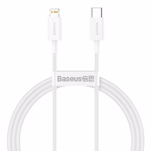 Baseus kabelis Superior PD USB-C - Lightning 1,0 m balts 20W