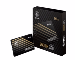 MSI SPATIUM S270 960GB SSD Disks SATA 3D NAND 2.5" Lasīšana 500MB/s Rakstīšana 450MB/s