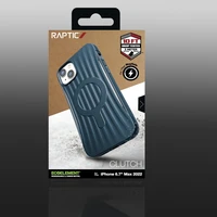 Raptic X-Doria Clutch viedtālruņa apvalks iPhone 14 Plus ar Magnētisko zilu aizmugurējo pārklājumu