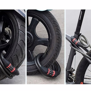 Rockbros RKS507-1BK velosipēda slēdzene ar kodu 1.8 m - melna