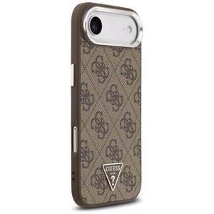 Guess 4G Triangle Logo Magnētiskais viedtālruņa apvalks iPhone Air - brūns