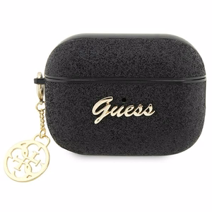 Guess GUAP2GLGSHK AirPods Pro 2 чехол чёрный/чёрный Glitter Flake 4G Charm