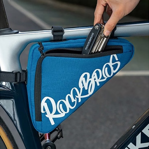 Rockbros G002 Flash Journey trīsstūrveida 1,4 l velosipēda rāmja soma – zila