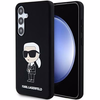 Karl Lagerfeld silikona Ikonik viedtālruņa apvalks Samsung Galaxy S24 - melns