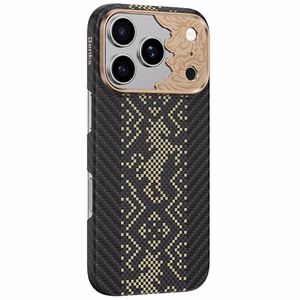 Melns Benks Magnetic Armor Air Knight kevlara vāciņš ar metāla rāmi (C.K.FL.AP.GD.X073), paredzēts iPhone 18 Pro Max / iPhone 17 Pro Max