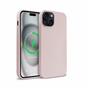 Crong Color Cover Magnetic MagSafe vāciņš ierīcei iPhone 15, smilšu rozā