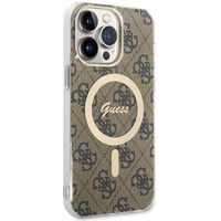 Guess GUHMP14XH4STW iPhone 14 Pro Max 6.7" brūns cietais viedtālruņa apvalks 4G Magnētiskais