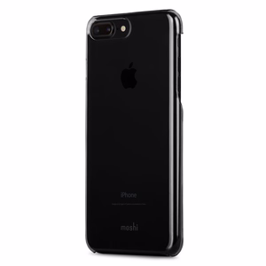 Moshi XT īpaši plāns caurspīdīgs cietais vāciņš iPhone 8 Plus / 7 Plus, “Stealth Black” krāsā