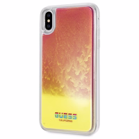 Guess GUHCI65GLCPI iPhone Xs Max rozā cietais maciņš California Glow tumsā