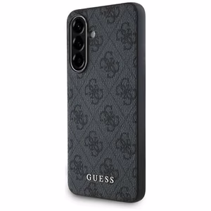 Guess 4G Metal Gold Logo viedtālruņa apvalks Samsung Galaxy A56 - melns