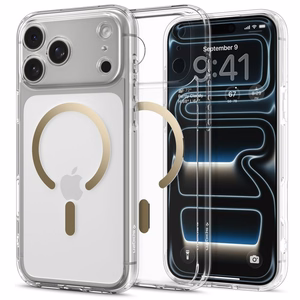 Spigen Ultra Hybrid Magnētiskais viedtālruņa apvalks iPhone 17 Pro - Caurspīdīgs zelta