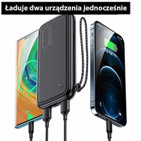 USAMS Portatīvais lādētājs PB56 10000mAh 2xUSB /USB-C / MicroUSB Fast Charge balts/white 10KCD15002 (US-CD150)