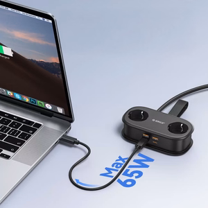 Orico AP3 20W GaN 5in1 strāvas sadalītājs 2x AC + 2x USB-A + 1x USB-C - melns