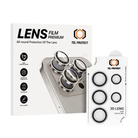 Grūdinātais stikls Tel Protect 3D objektīva aizsargstikls uz kameru Samsung Galaxy S25 Ultra caurspīdīgs (lēcas 5 gab.)