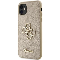Guess GUHCN61HG4SGD apvalks iPhone 11 / Xr - zelta Glitter Script Big 4G