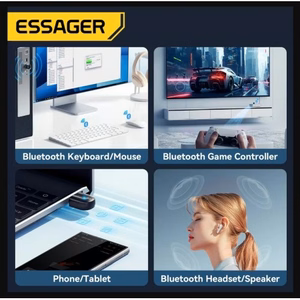 Adapteris Essager Bei melns (USB / Bluetooth 5.3)