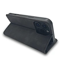 Viedtālruņa apvalks no nubuka iPhone 14 6,1 (m) - melns