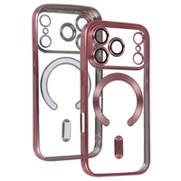 Metallic Magsafe maciņš iPhone 17 Pro Max rozā