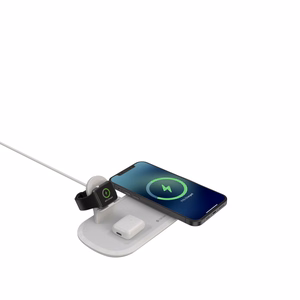 Devia bezvadu lādētājs 3in1 Smart 15W balts