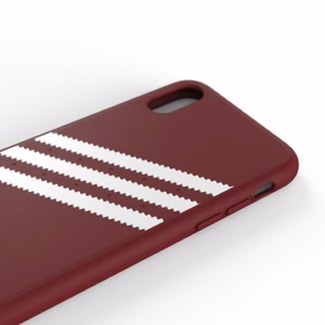 Adidas OR veidots PU zamšādas apvalks iPhone X / XS - bordo