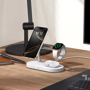 Tech-Protect A12 3in1 MagSafe indukcijas lādētājs viedtālrunim / austiņām / viedpulkstenim - balts