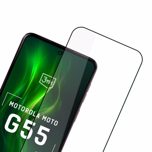 Rūdītais stikls 3mk HardGlass Max Lite Black priekš Motorola Moto G55 5G