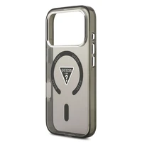 GUESS viedtālruņa apvalks IPHONE 17 Pro Max ar MagSafe saderīgs (IML gradienta ar trijstūra logotipu) - melns