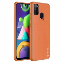 Dux Ducis Yolo elegantais vāciņš no mīksta TPU un PU ādas Samsung Galaxy M30s oranžs