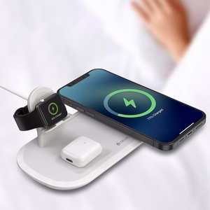 Devia bezvadu lādētājs 3in1 Smart 15W balts