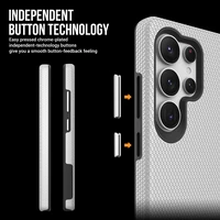 Perfekcionistu trīsstūra korpuss Samsung S908 S22 Ultra 5G sudraba krāsā