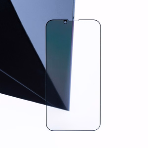 Aizsargstikls 5D pilnīgi līmēts grūdēts stikls - paredzēts iPhone 12 / 12 Pro (Privatuma filtrs), melns