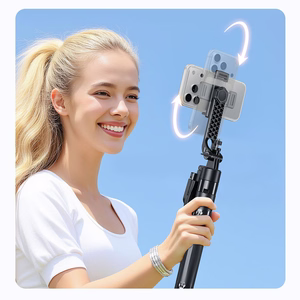 Selfiju nūja Orico SPN185 1/4 collas statīvs tālruņa kamerai ar 360 grādu rotāciju Bluetooth 5.2 - melna