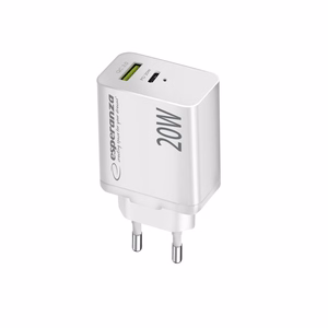 Esperanza EZC105W tīkla lādētājs 20W balts