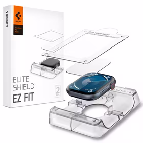 Spigen Elite Shield „EZ FIT“ hibrīda stikls 2-PACK Apple Watch 10 (46MM) - caurspīdīgs