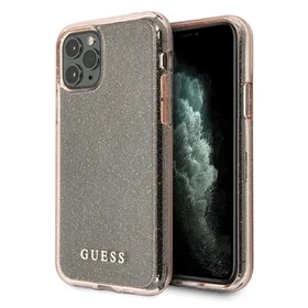 Guess GUHCN65PCGLPI iPhone 11 Pro Max rozā kietais apvalks Glitter