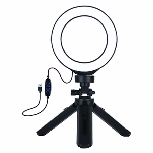 LED Ring Lamp 12cm Ar Pocket Tripod Mount Up to 14.5cm, USB