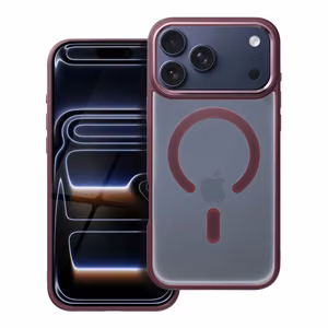 Case for iPhone 17 PRO MAX Matte Mag Cover compatible with MagSafe red