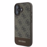 Guess 4G apakšējā svītra viedtālruņa apvalks iPhone 16 Plus 6.7" - brūna
