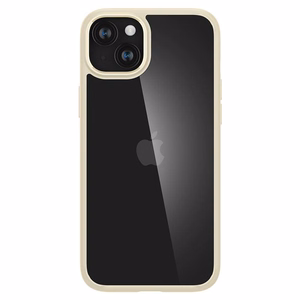 Spigen Crystal Hybrid viedtālruņa apvalks iPhone 15 Plus - caurspīdīgi bēšs