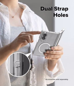 Ringke Fusion Flap Magnetic vāciņš modelim Samsung Galaxy Z Fold 8, saderīgs ar MagSafe – caurspīdīgs